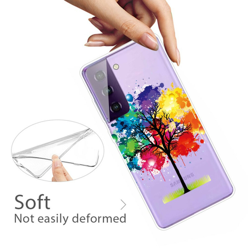 Samsung Galaxy S21 FE akvarelli puu kotelo
