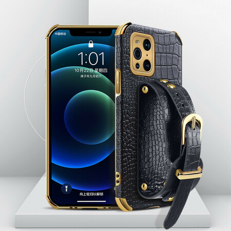 Oppo Find X3 / X3 Pro Croco rannekorun kotelo