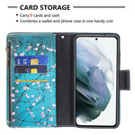 Samsung Galaxy S21 FE Kotelo vetoketjullinen tasku puu Samsung Galaxy S21 FE Kotelo vetoketjullinen tasku puu