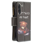Samsung Galaxy S21 FE Case vetoketjullinen tasku Bear