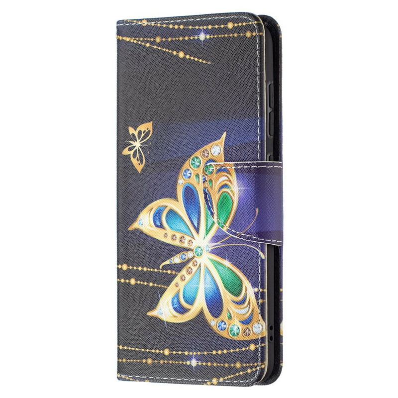 Samsung Galaxy S21 FE Gold Butterfly Case