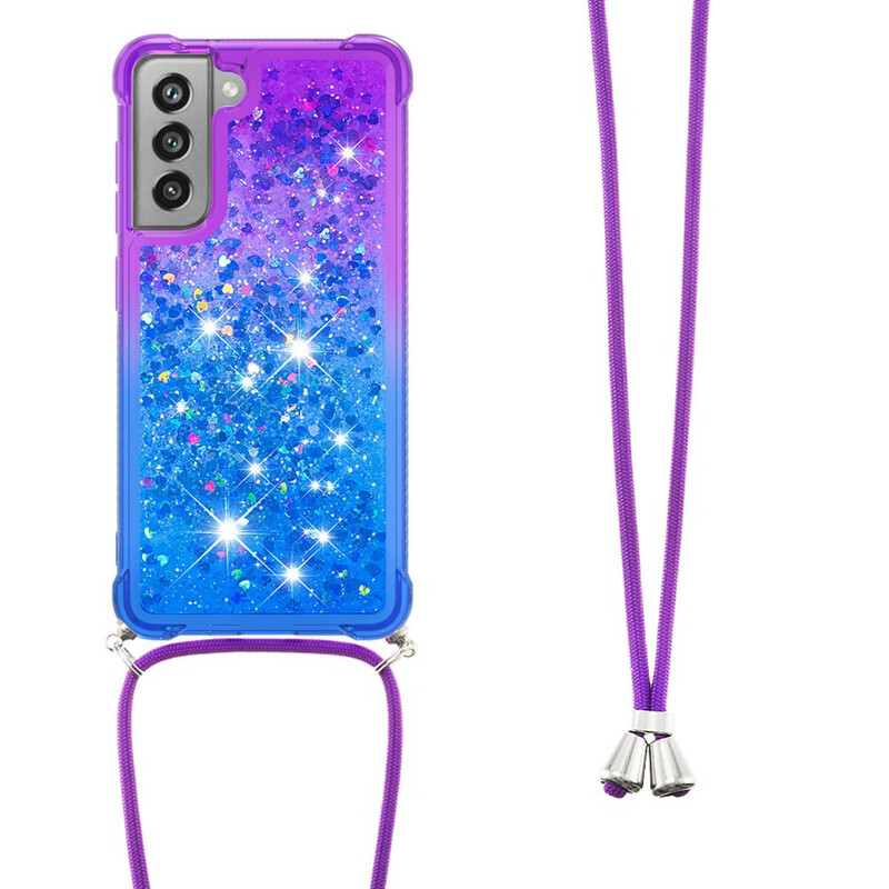Samsung Galaxy S21 FE Silikoni Glitter & String Kotelo