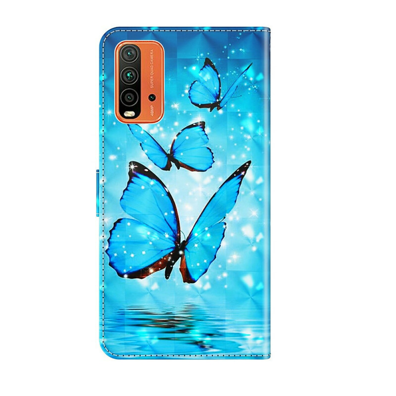 Xiaomi Redmi 9T / Note 9 Flying Blue Perhoset Case