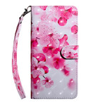 Xiaomi Redmi 9T / Note 9 asia vaaleanpunaiset kukat