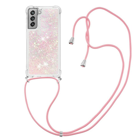 Samsung Galaxy S21 FE Glitter & String Kotelo