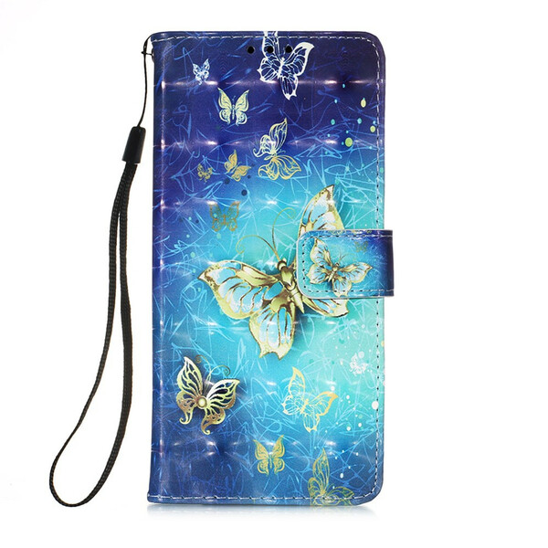 Samsung Galaxy S21 FE Gold Butterfly Case