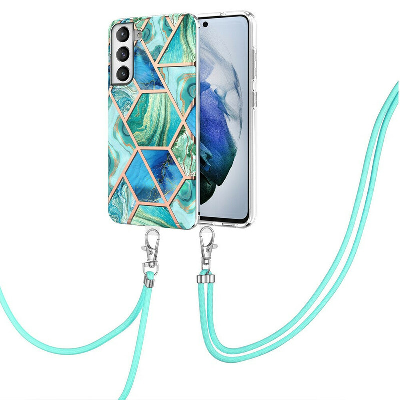 Samsung Galaxy S21 FE marmori String tapauksessa Premium