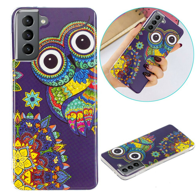 Samsung Galaxy S21 FE Pöllö Fluoresoiva kotelo Samsung Galaxy S21 FE Owl Fluoresoiva kotelo