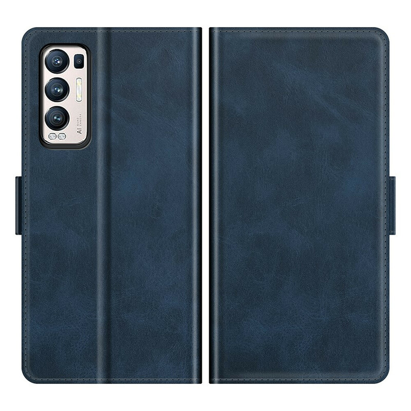 Kotelo Oppo Find X3 Neo Double läppä Classic Kotelo Oppo Find X3 Neo Double läppä Classic