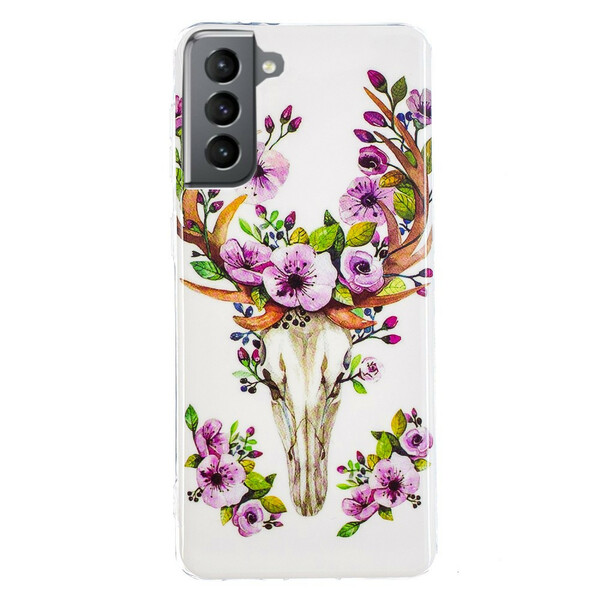 Samsung Galaxy S21 FE Kotelo Floral Elk Fluoresoiva