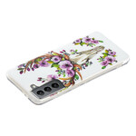 Samsung Galaxy S21 FE Kotelo Floral Elk Fluoresoiva