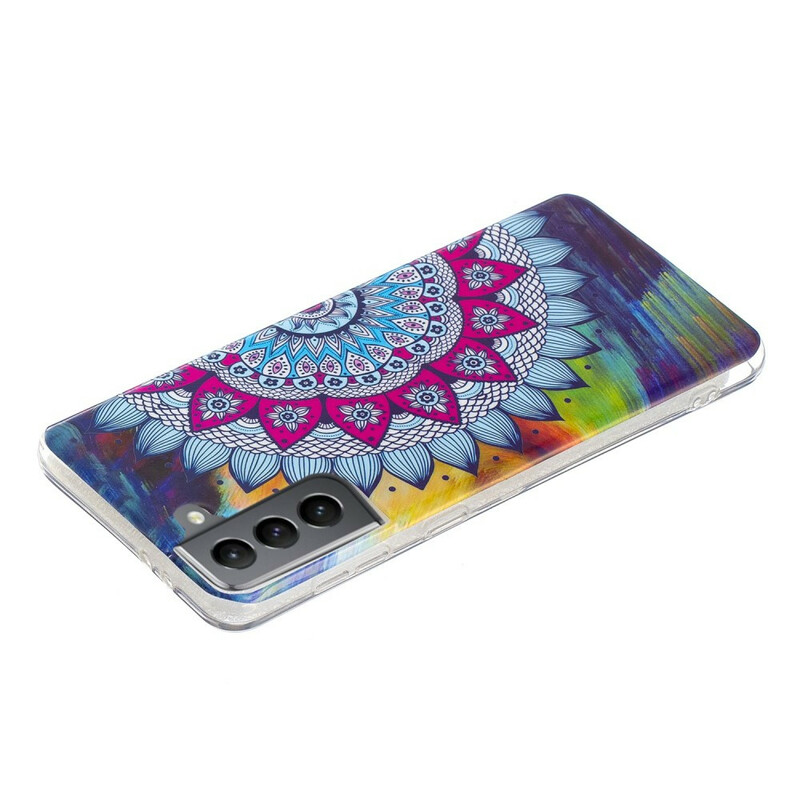 Samsung Galaxy S21 FE Mandala värikäs fluorisoiva asia