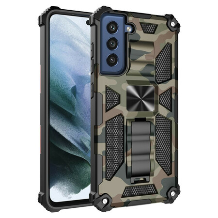 Samsung Galaxy S21 FE Camouflage Case Irrotettava jalusta