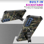 Samsung Galaxy S21 FE Camouflage Case Irrotettava jalusta