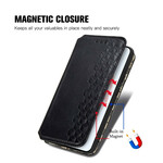 Flip Cover Samsung Galaxy S21 FE Nahkatehoste Diamond Texture -tekstuuri