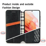 Flip Cover Samsung Galaxy S21 FE Nahkatehoste Diamond Texture -tekstuuri