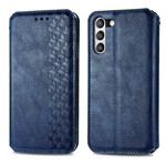 Flip Cover Samsung Galaxy S21 FE Nahkatehoste Diamond Texture -tekstuuri