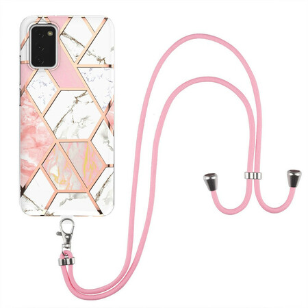 Samsung Galaxy A02s Premium Marble String tapauksessa