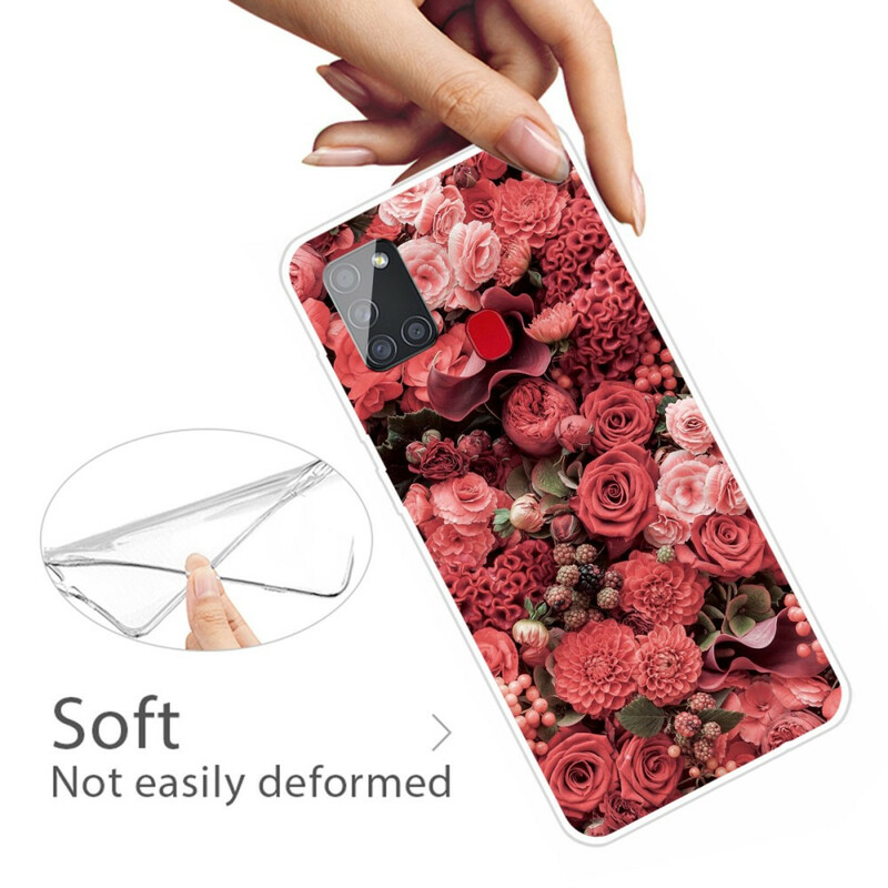 Samsung Galaxy A21s Intense Flower Kotelo