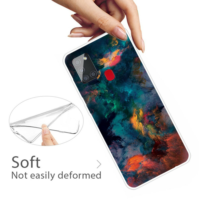 Samsung Galaxy A21s Kotelo Värilliset pilvet