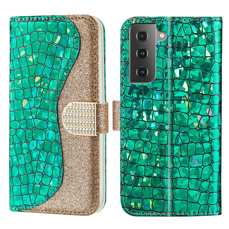 Samsung Galaxy S21 FE Croco Diamond Case