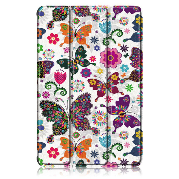 Smart Case Samsung Galaxy Tab S7 FE Vahvistettu perhoset ja kukat