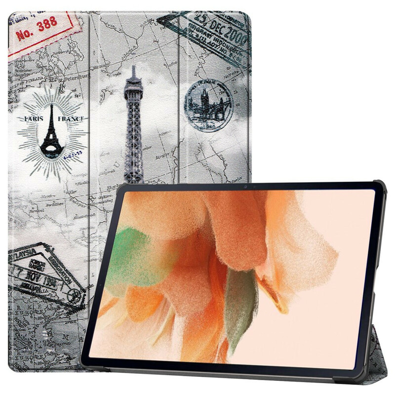 Smart Case Samsung Galaxy Tab S7 FE Eiffel-torni Stylus Case