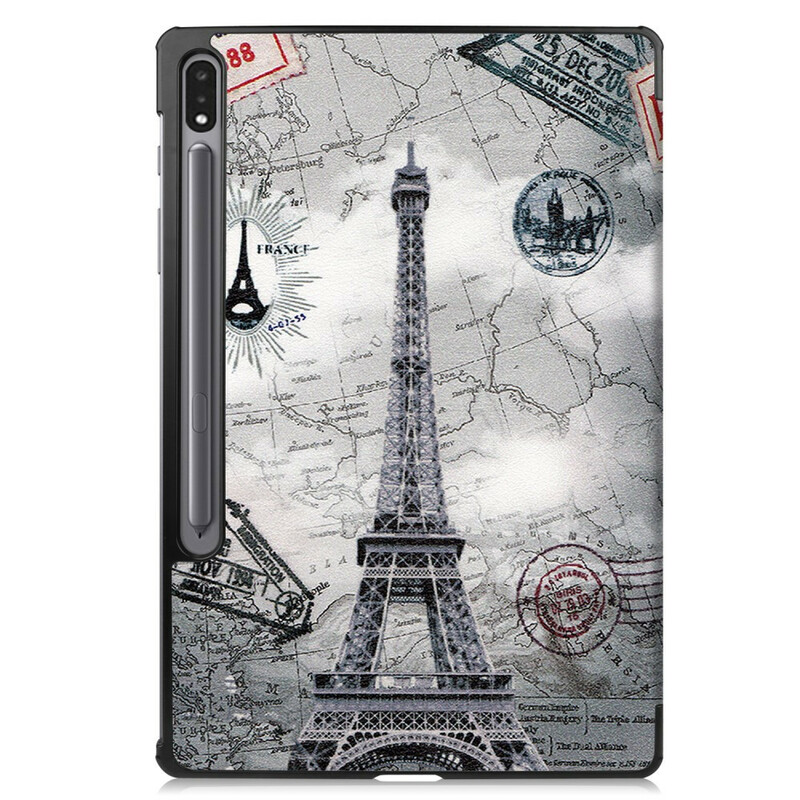 Smart Case Samsung Galaxy Tab S7 FE Eiffel-torni Stylus Case