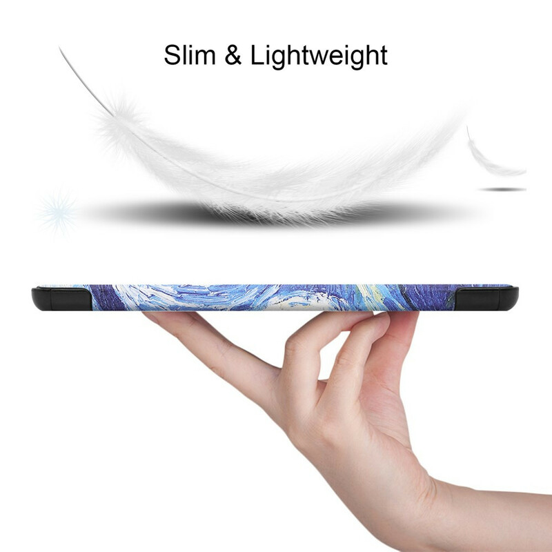 Älykotelo Samsung Galaxy Tab S7 FE Stylus Holder Tähtikirkas yö
