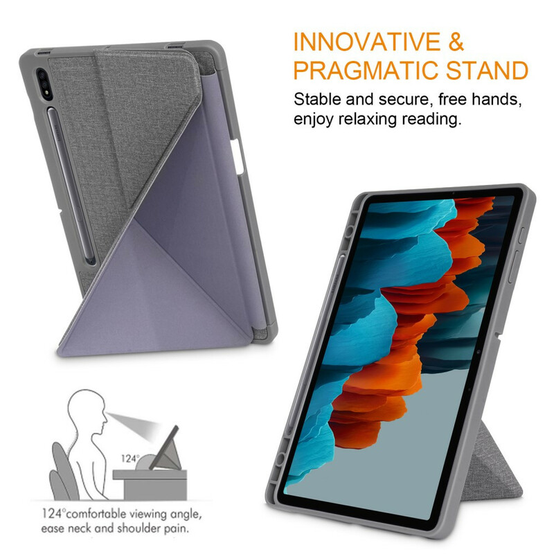 Smart Case Samsung Galaxy Tab S7 FE / T736 Origami-kangas kuviointi