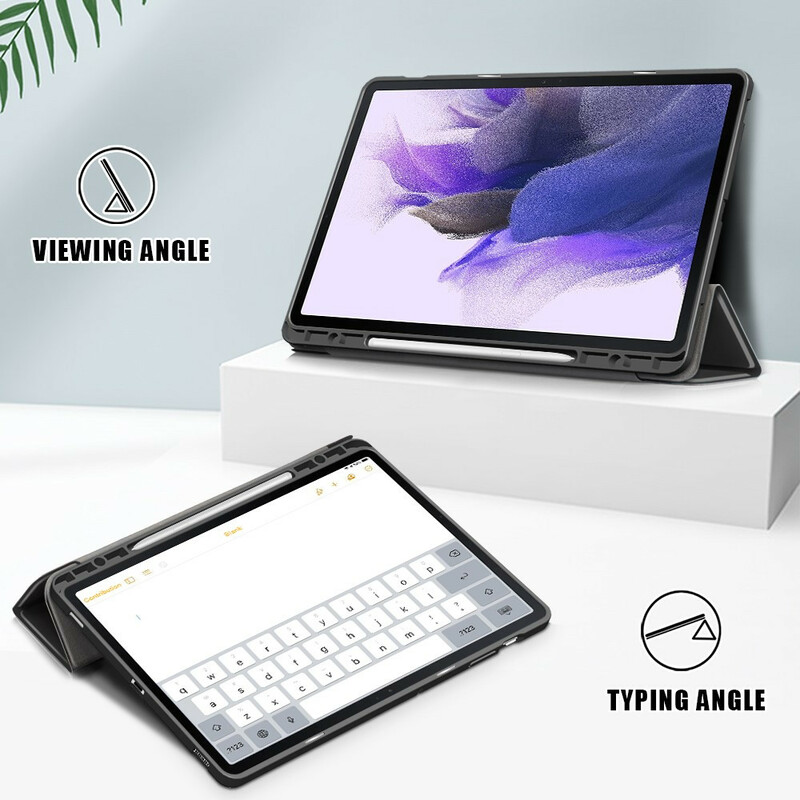 Smart Case Samsung Galaxy Tab S7 FE Tri-Fold Stylus Holder Vahvistettu tukikynän pidike
