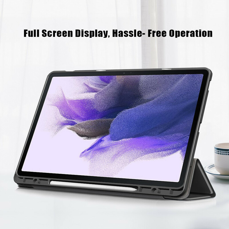 Smart Case Samsung Galaxy Tab S7 FE Tri-Fold Stylus Holder Vahvistettu tukikynän pidike