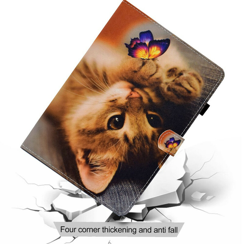 Samsung Galaxy Tab A7 Lite Kotelo My Kitten ja Butterfly
