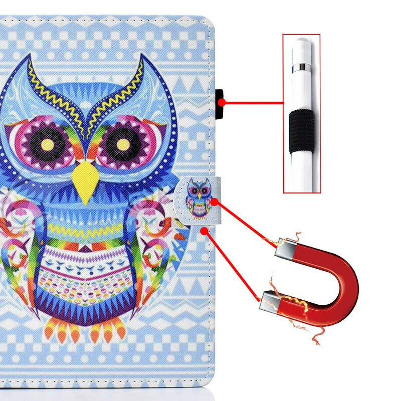 Samsung Galaxy Tab A7 Lite Kotelo Tribal Owl (heimopöllö)