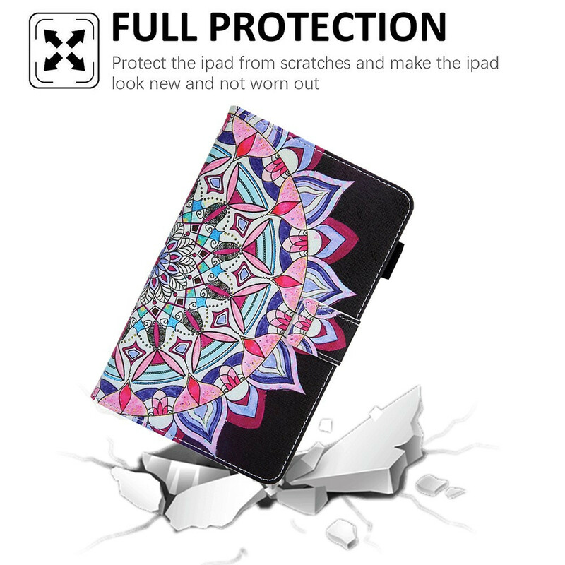 Samsung Galaxy Tab A7 Lite kotelo Mandala grafiikka Samsung Galaxy Tab A7 Lite kotelo Mandala grafiikka