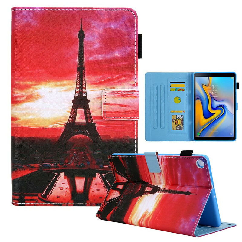 Samsung Galaxy Tab A7 Lite Sunset Eiffel-torni Kotelo