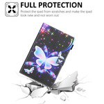 Samsung Galaxy Tab A7 Lite Kotelo Perhonen Tähdet
