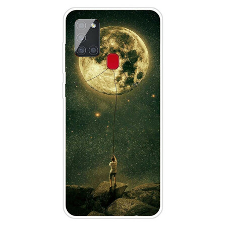 Samsung Galaxy A21s Joustava Moon Man Kotelo