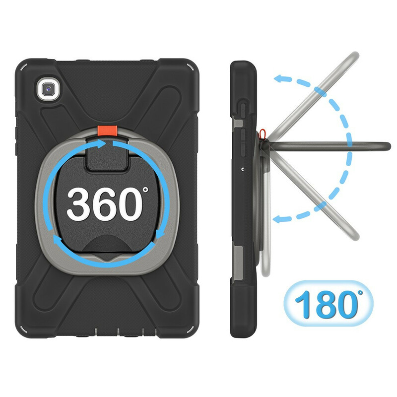 Samsung Galaxy Tab A7 Lite erittäin kestävä kotelo pyörivä rengas jalusta