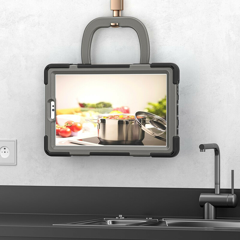 Samsung Galaxy Tab A7 Lite erittäin kestävä kotelo pyörivä rengas jalusta