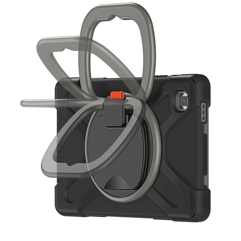 Samsung Galaxy Tab A7 Lite erittäin kestävä kotelo pyörivä rengas jalusta