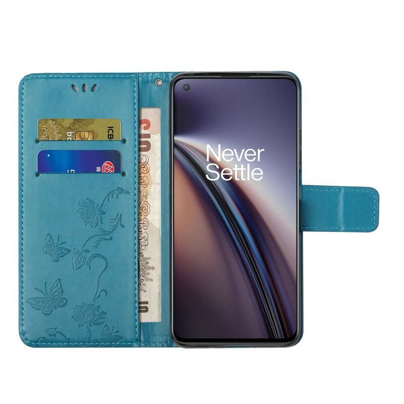 OnePlus North CE 5G Perhoset ja kukat hihna asia OnePlus North CE 5G Perhoset ja kukat hihna asia