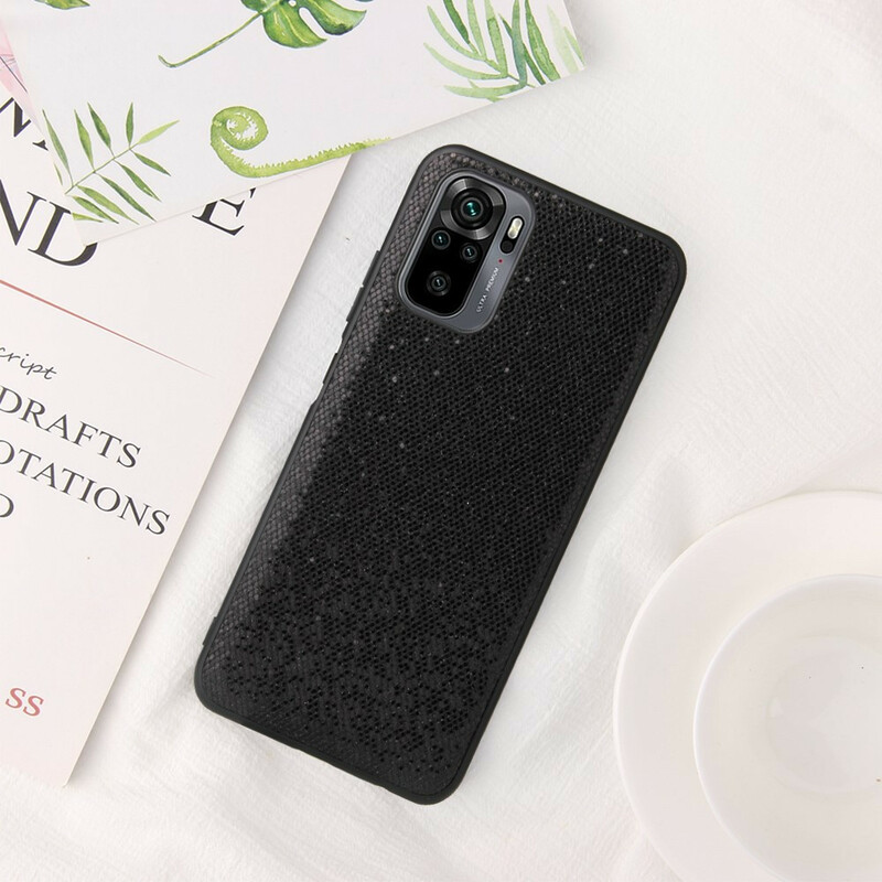 Xiaomi Redmi Note 10 / Note 10s Musta Glitter Case