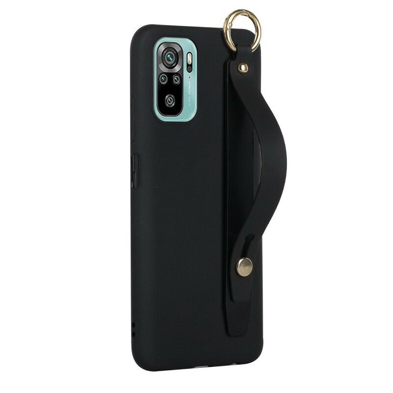 Xiaomi Redmi Note 10 / Note 10s silikoni asia tukihihna kanssa tuki hihna