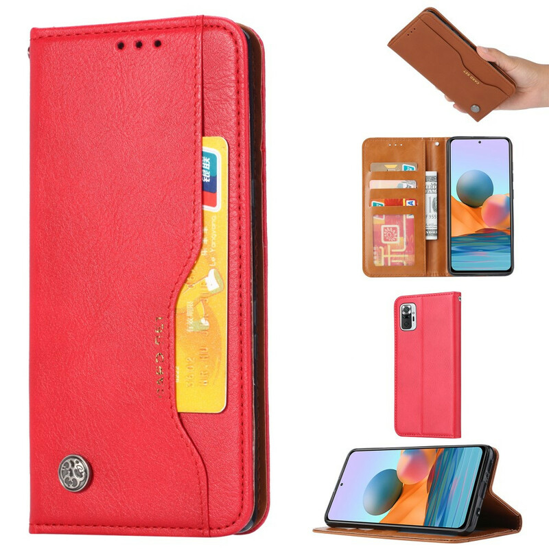 Flip Cover Xiaomi Redmi Note 10 / Note 10s keinonahkainen korttikotelo