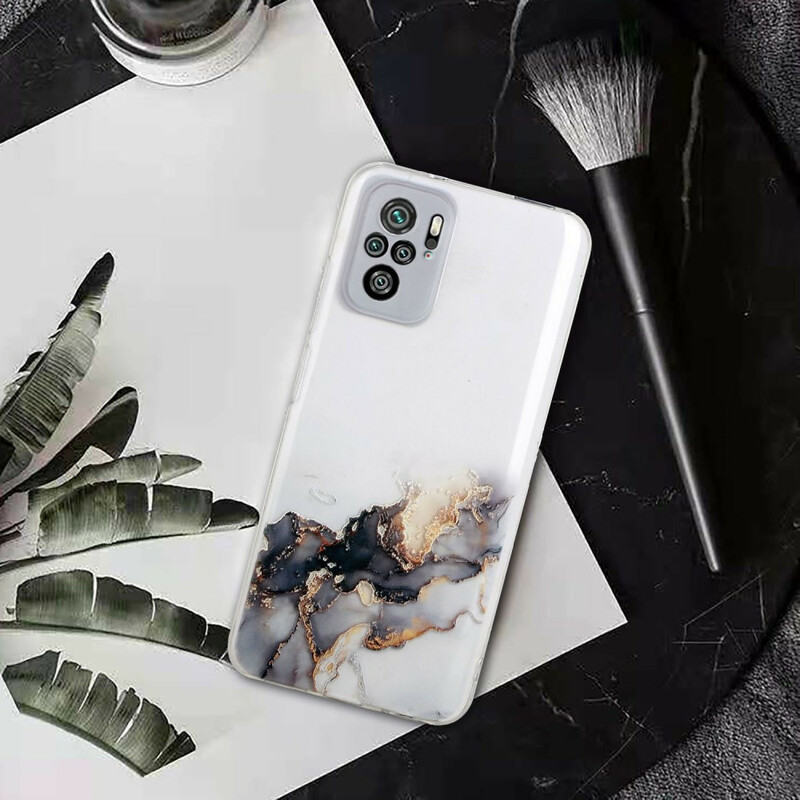 Xiaomi Redmi Note 10 / Note 10s Silikoni Case marmoroitu vaikutus