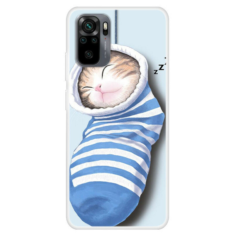 Xiaomi Redmi Note 10 / Note 10s Case Sleeping Kitten (uninen kissanpentu)