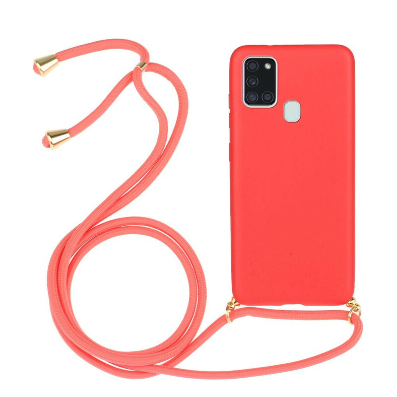 Coque Samsung Galaxy A21s Silicone avec Cordon Coloré