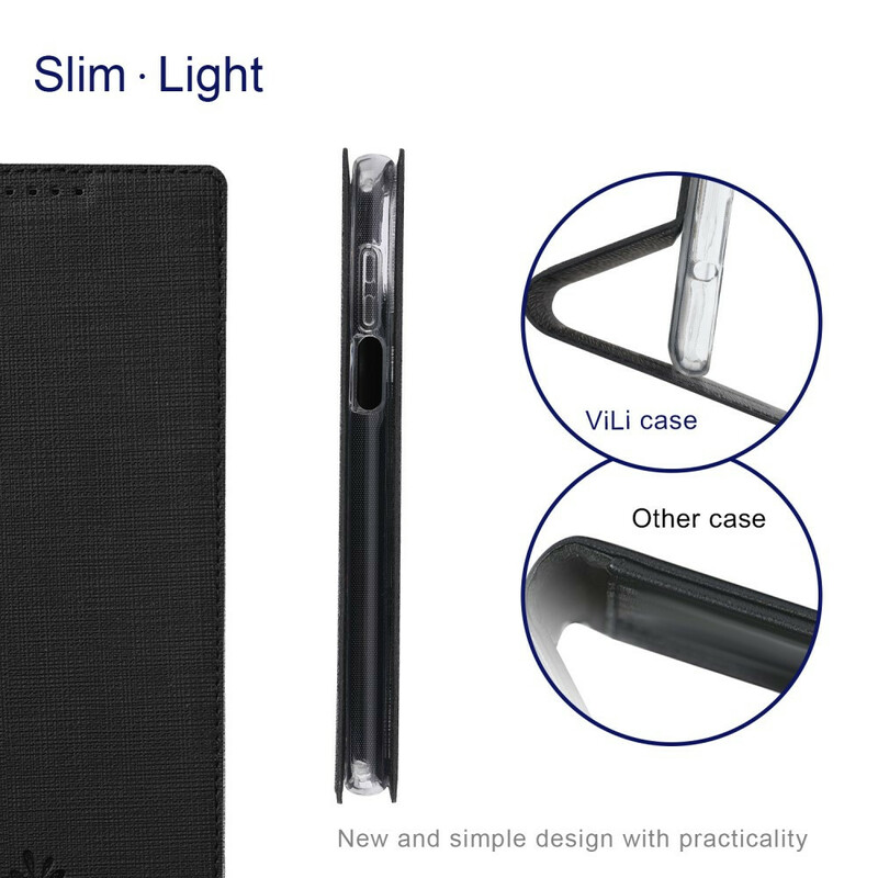 Flip Cover Xiaomi Redmi Note 10 5G / Poco M3 Pro 5G teksturoitu VILI DMX