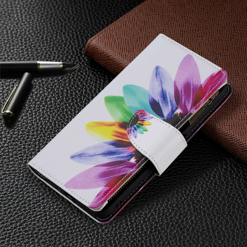 Xiaomi Redmi Note 10 5G / Poco M3 Pro 5G vetoketjullinen kukkakotelo